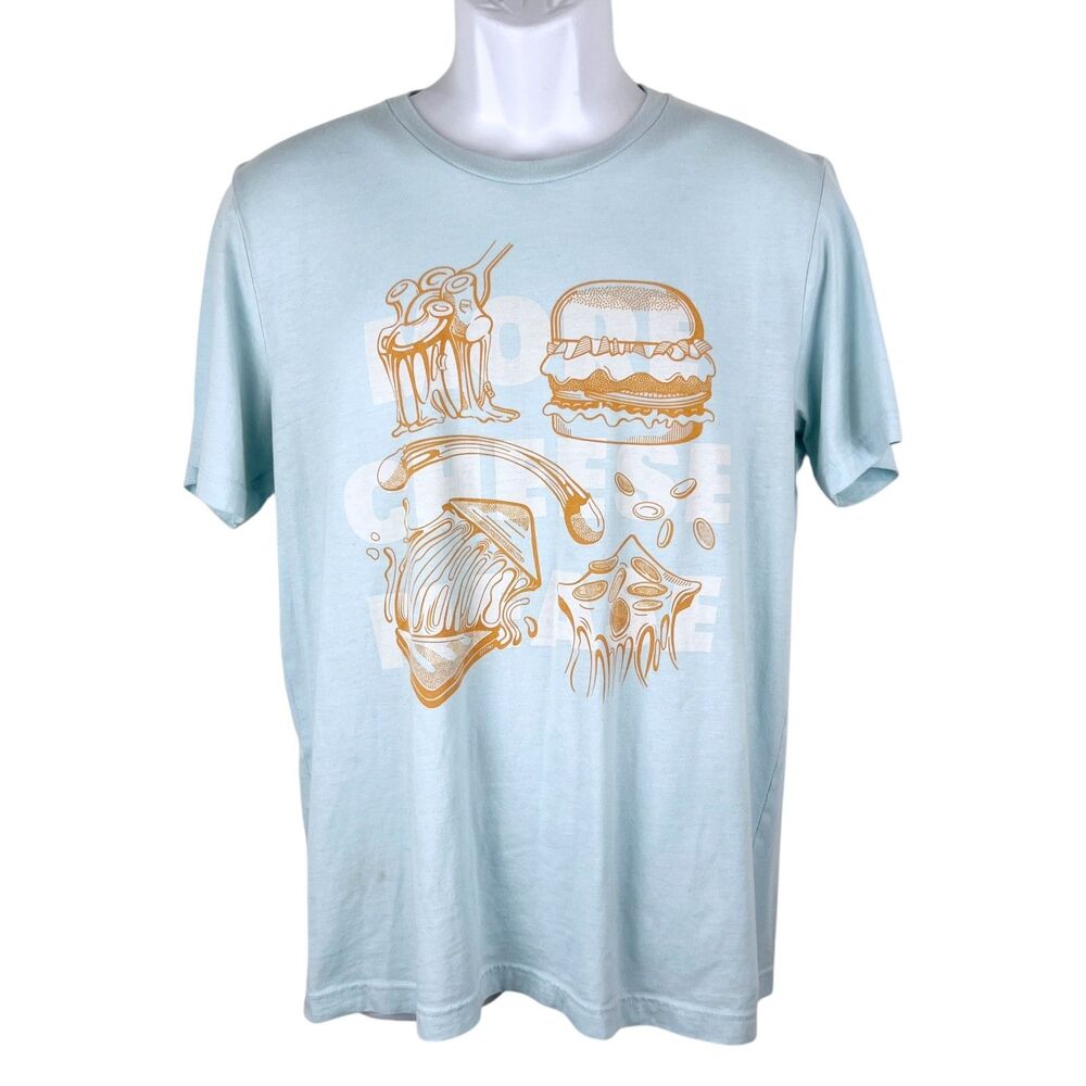 Tillamook Shirt Men Large Blue More Cheese Please Graphic Short Sleeve Tee